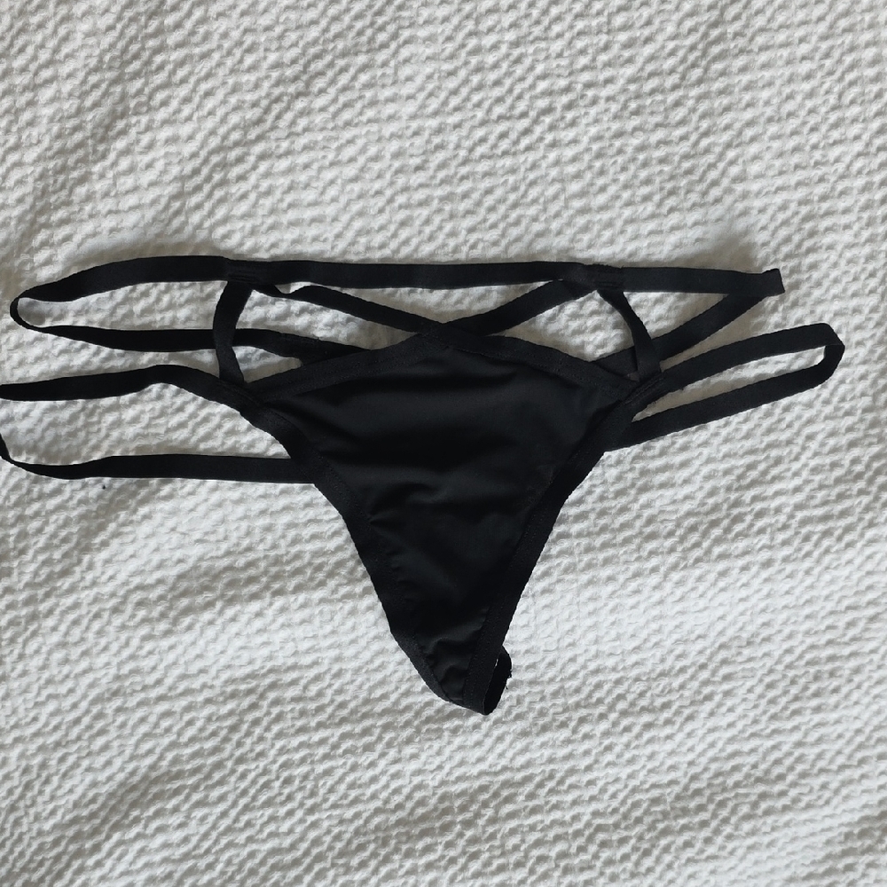 Adore Me Black Strappy Bikini